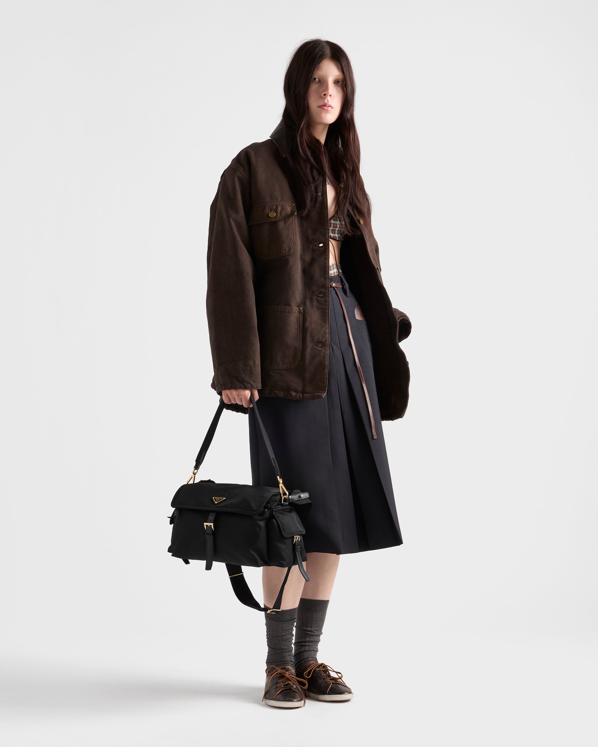 Prada Explore large Re-Nylon shoulder bag with flap - Image 4